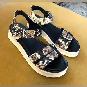 FRANCO SARTO Essie Python Sandals 7.5